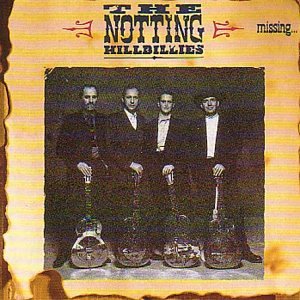 The Notting Hillbillies album cover featuring four men in suits with guitars.