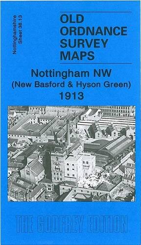 1913 map cover of Nottingham NW, showing industrial buildings.