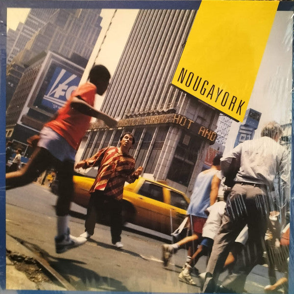 Album cover for “Nougayork” by Claude Nougaro, showing people in New York City.