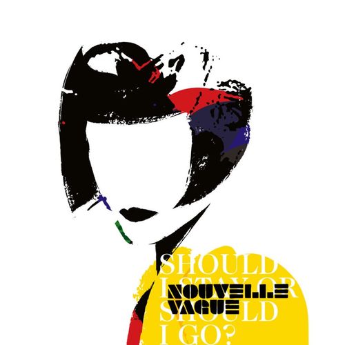 Black and white portrait with red and blue accents, text reads "Should I Go?".