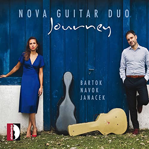 CD cover featuring Nova Guitar Duo, a man and woman with guitars.