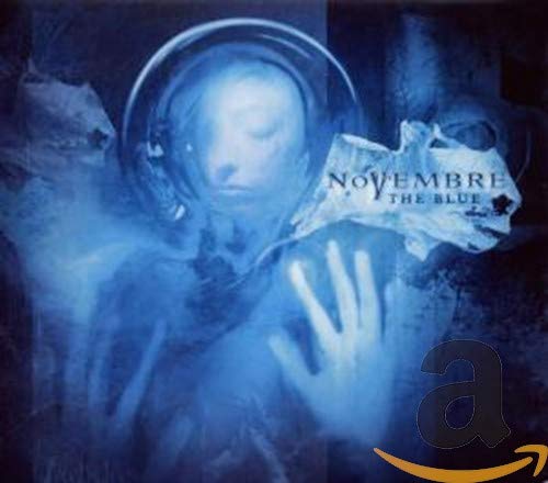 CD cover for "Novembre - The Blue" featuring a blurred face and hands.