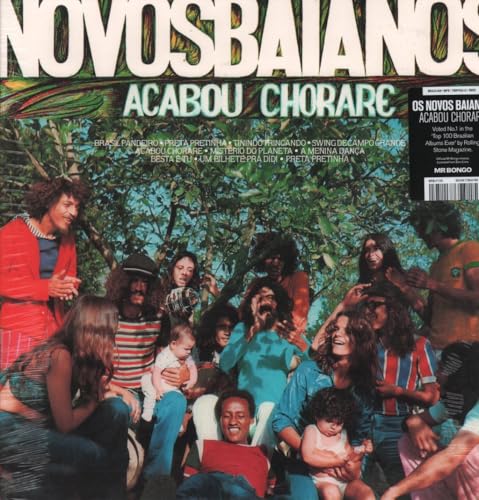 Album cover for Novos Baianos’ “Acabou Chorare” featuring a group portrait.