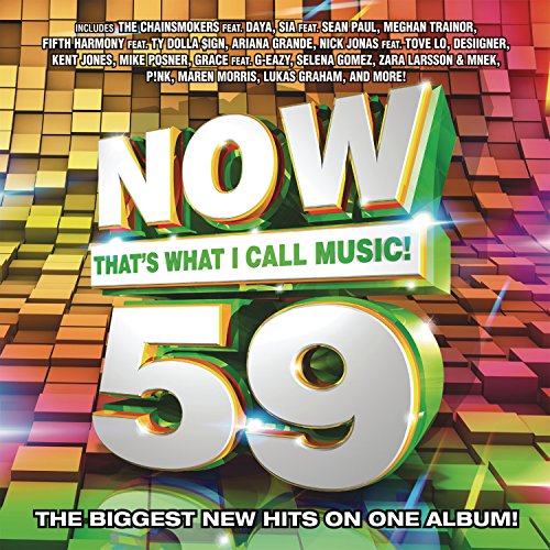 CD cover for “Now 59: That’s What I Call Music!” with bold text.