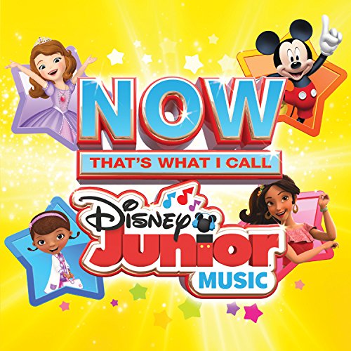 “Now Disney Junior” CD cover featuring Sofia, Mickey, and other characters.
