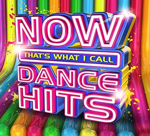 CD cover for “NOW That’s What I Call Dance Hits” with colorful paint.
