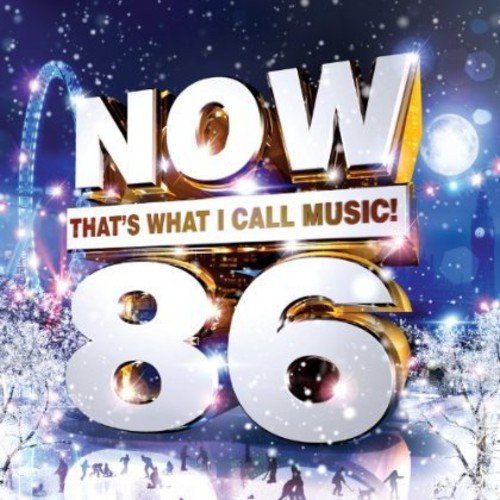 Album cover for Now That's What I Call Music 86 with snowy London background.