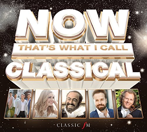 CD cover for “Now That’s What I Call Classical” with composer portraits.