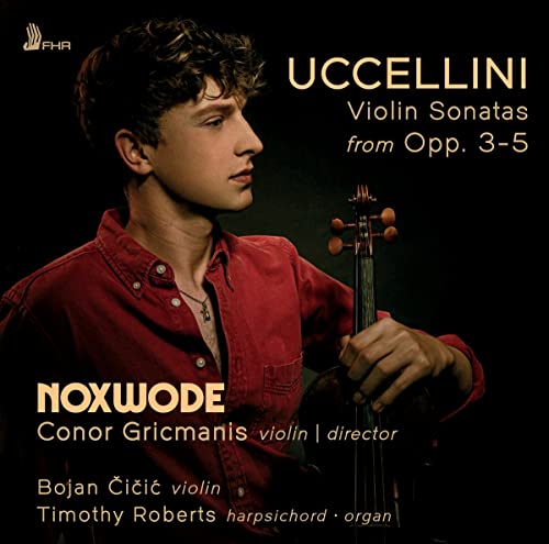 CD cover featuring a young man with a violin and red jacket.