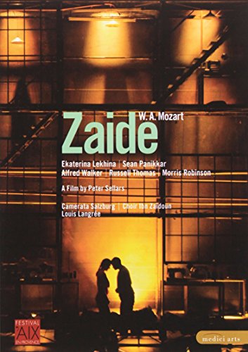 DVD cover for "Zaide" opera, featuring a couple silhouetted onstage.