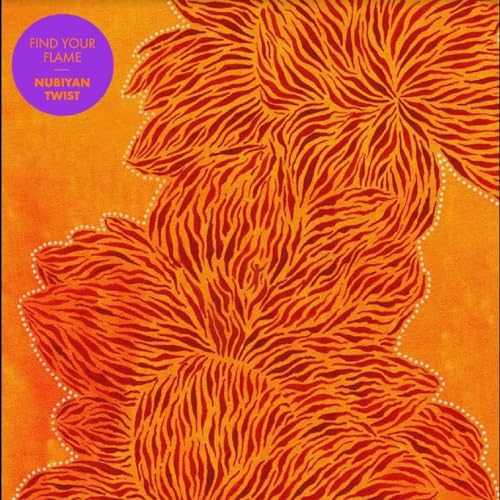 CD cover with abstract orange and red floral design, purple text.
