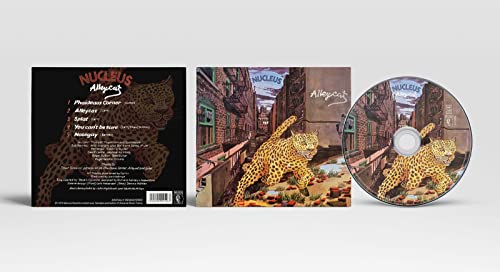 Nucleus - Alleycat" CD case with a leopard image and city backdrop.