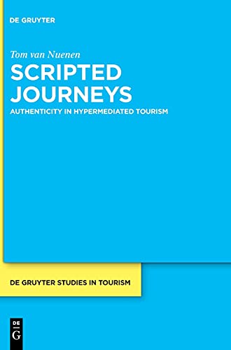 Book cover: "Scripted Journeys" in white text on blue and yellow background.