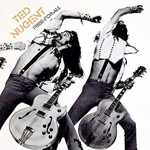 Black and white album cover featuring Ted Nugent playing guitar dynamically.