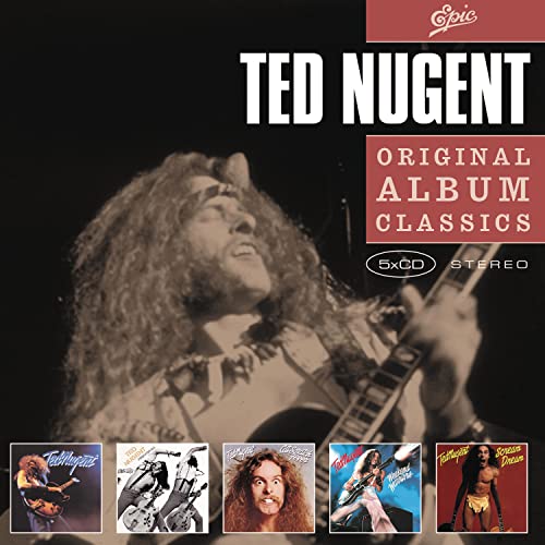 Ted Nugent Original Album Classics 5-CD box set cover featuring a vintage concert photo.