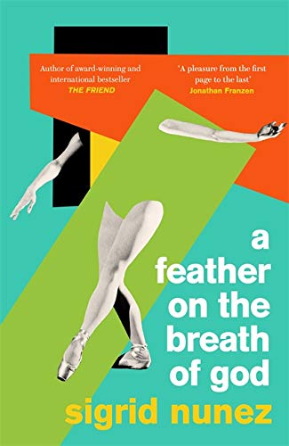 Book cover with abstract shapes and a collage of ballet dancer legs.