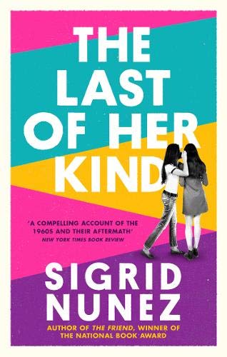 Book cover with colorful geometric bands and two women standing side by side.