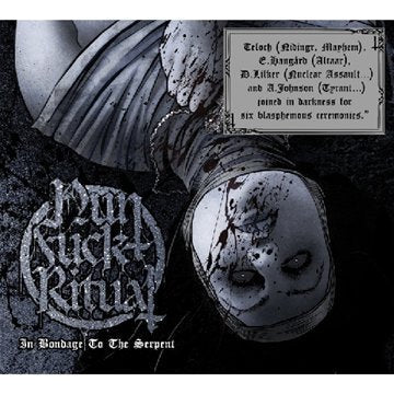 Dark album cover featuring a veiled figure and ornate, gothic lettering.