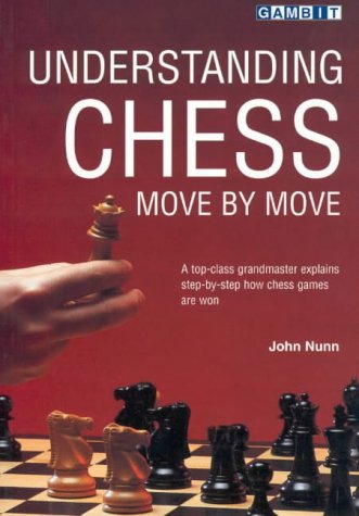 Chess book cover with a hand holding a queen over chess pieces.