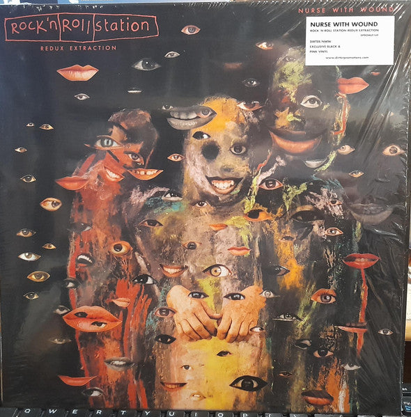 Album cover with multiple eyes and mouths painted in dark, earthy tones.