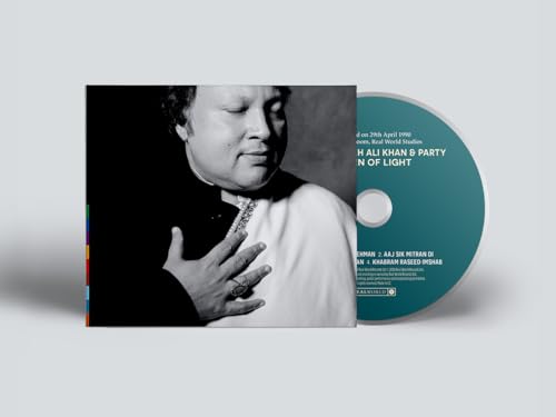 CD case and disc featuring portrait of Nusrat Fateh Ali Khan.