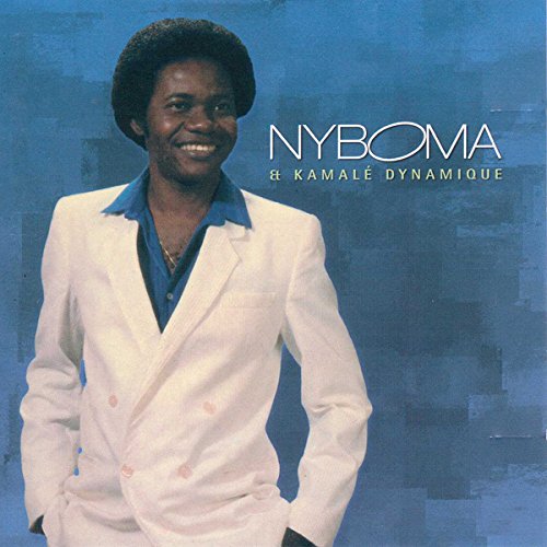 "Album cover featuring a man in a white suit against a blue background."