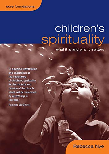 Book cover: "Children's Spirituality" with a child blowing bubbles.