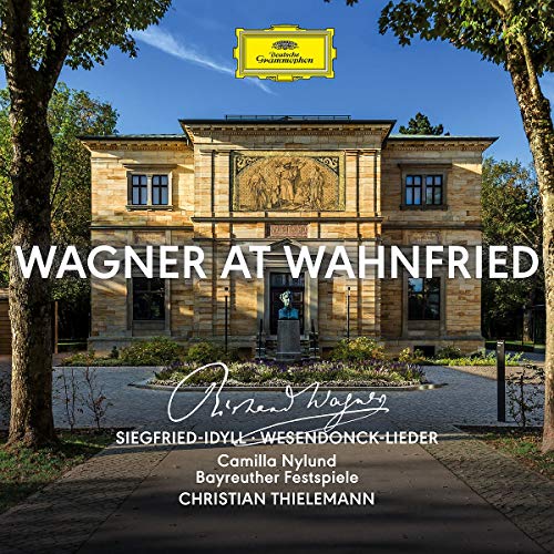 "CD cover featuring a large, ornate house with a pond and trees."