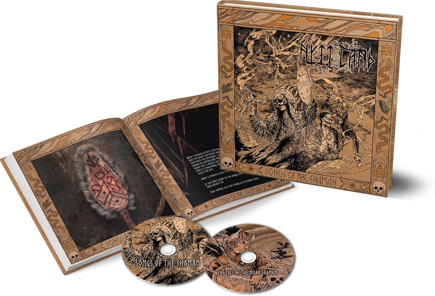 CD case for “Nytt Land - Songs Of The Shaman”, featuring likely nature imagery.