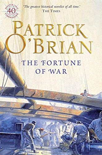 Book cover: “Fortune of War” by Patrick O’Brian, depicting a sailing ship.