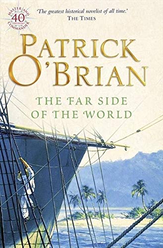 Book cover: sailing ship, tropical island, and author Patrick O’Brian’s name.