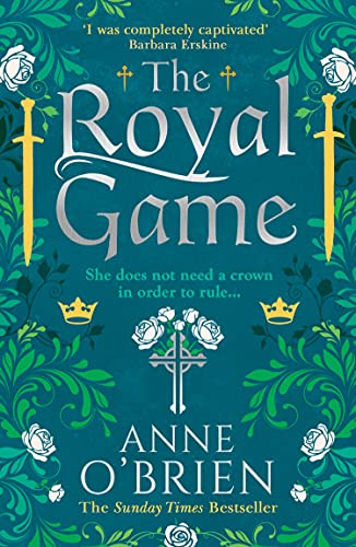 Book cover: “The Royal Game” with swords, roses, and a crown design.