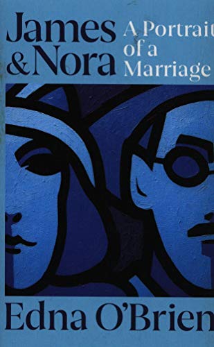 Book cover: “James and Nora” with abstract blue portrait of two faces.