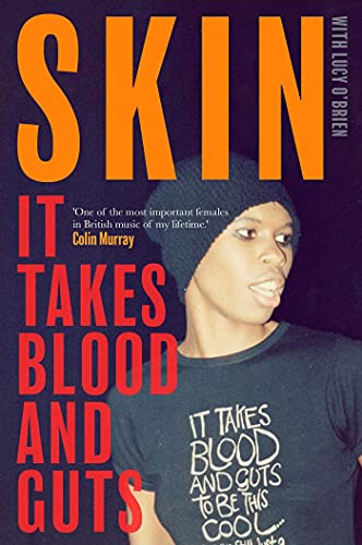 Book cover featuring a portrait of Skin, singer of Skunk Anansie.