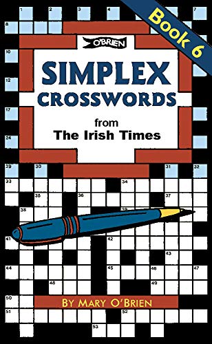 Crossword puzzle book cover with pencil, titled "Simplex Crosswords Book 6".