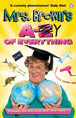 Book cover featuring Mrs. Brown holding globes, with various objects around her.