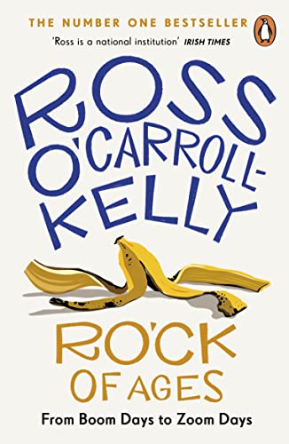 Book cover: "Rock of Ages" by Ross O’Carroll-Kelly with a banana peel.