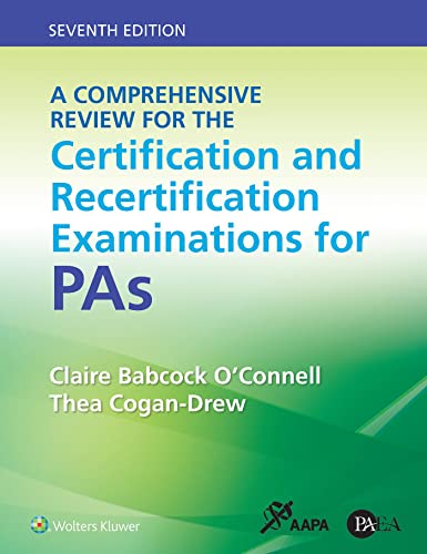 Book cover: “A Comprehensive Review for the Certification and Recertification Examinations for PAs.”