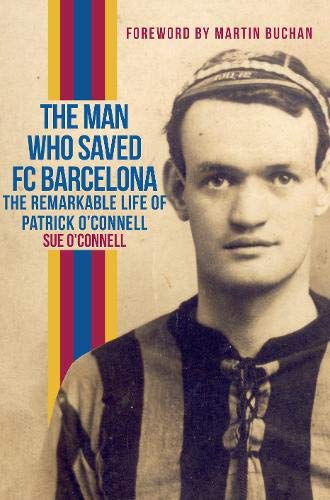 Book cover featuring a vintage portrait of footballer Patrick O'Connell.
