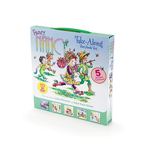 Boxed set of five “Fancy Nancy” storybooks with illustrated cover.
