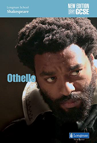 Book cover of "Othello" featuring a portrait of a Black man with a beard.