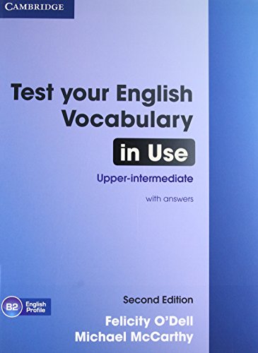 Blue cover of "Test Your English Vocabulary in Use" textbook.