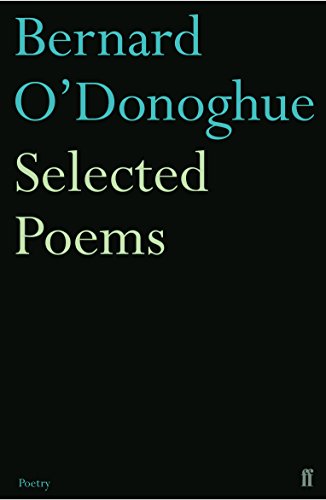 Black book cover with teal text: "Bernard O'Donoghue Selected Poems".