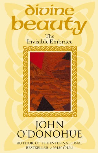 "Yellow book cover with Celtic knotwork design and title 'Divine Beauty' in yellow font."