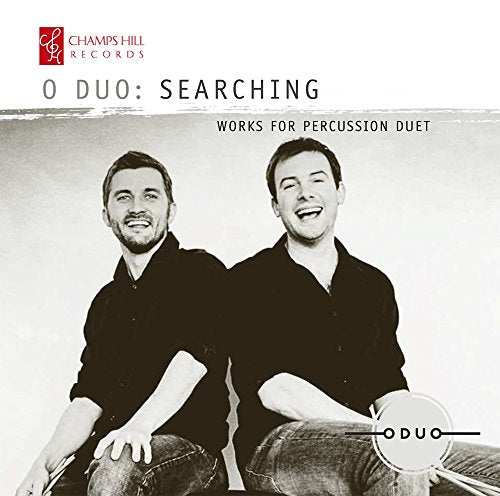 CD cover for O Duo’s “Searching” featuring two smiling men.
