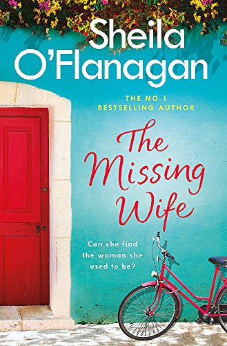 Book cover with red door, pink bicycle, and floral details.