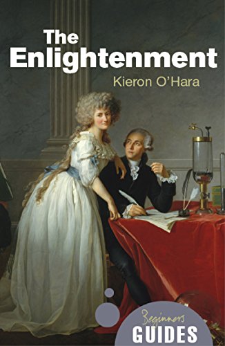 Book cover: "The Enlightenment" featuring 18th-century couple and scientific equipment.