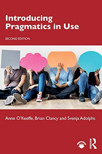 Book cover: "Introducing Pragmatics in Use," people with speech bubble faces.