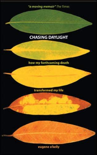 Book cover: “Chasing Daylight” with falling leaves in autumn colors.