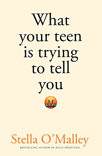 Book cover with dark text, a small emoji face, and author's name.